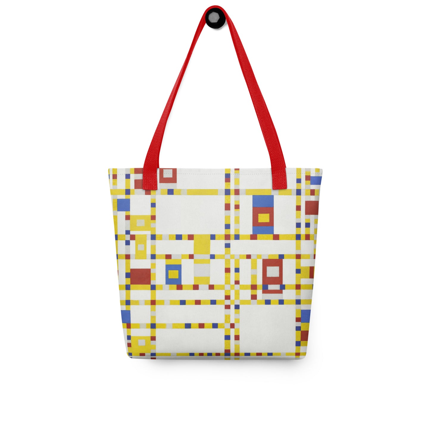 Red - Mondriaan Broadway Tote Bag – Dance of Color and City Rhythm