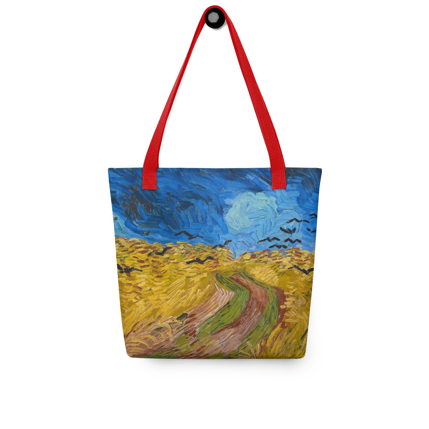 Red - Van Gogh Tote Bag – Wheatfield with Crows as Bold Streetwear