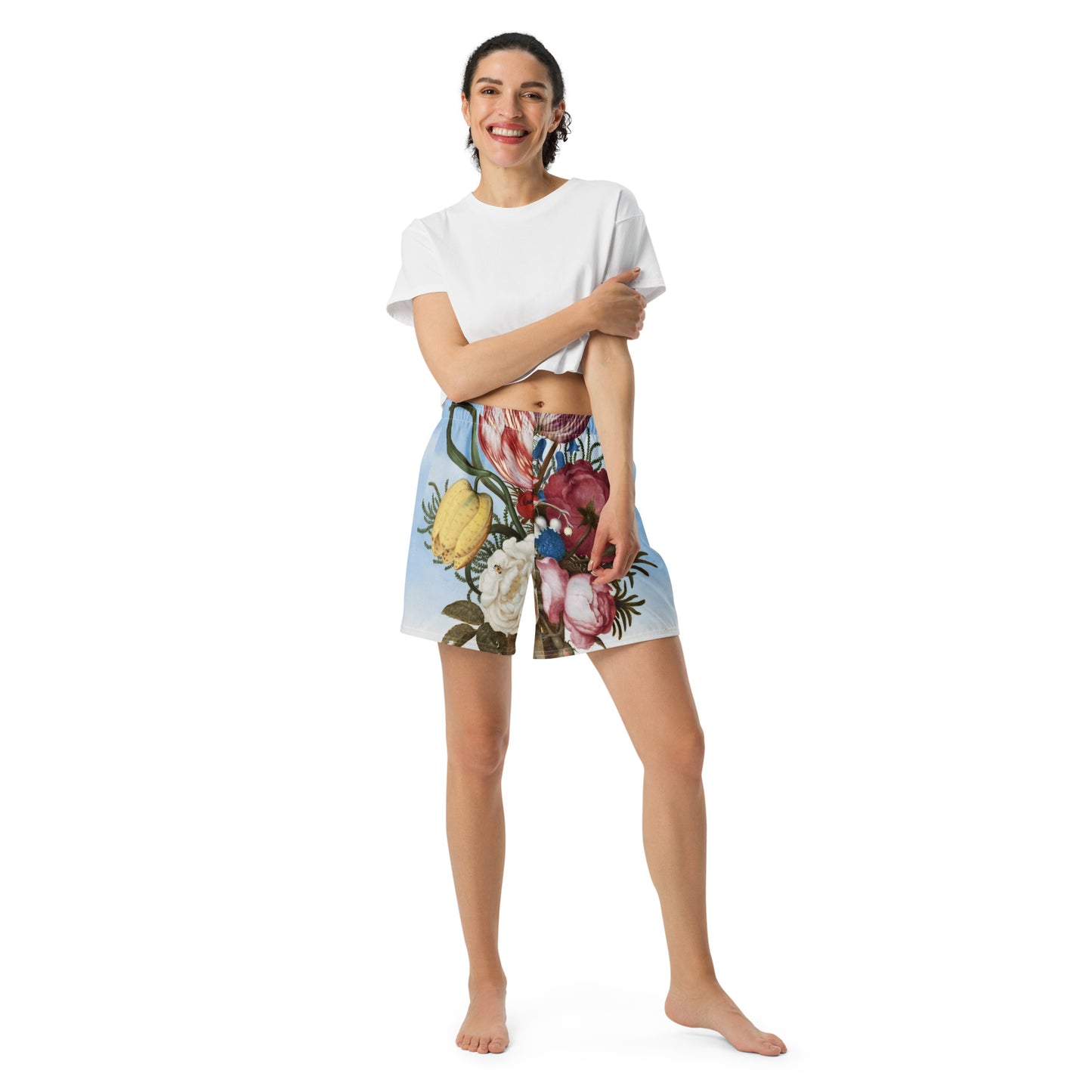 Model 1 - Kandinsky Motion Men’s Shorts – Abstract Energy Meets Street-Ready Comfort