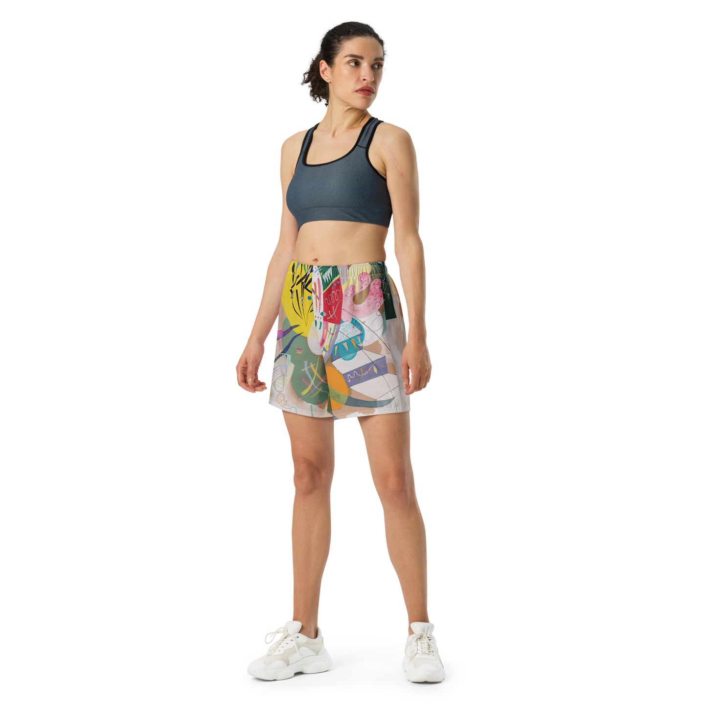 Model 2 - Kandinsky Athletic Shorts – Abstract Motion Meets Modern Style