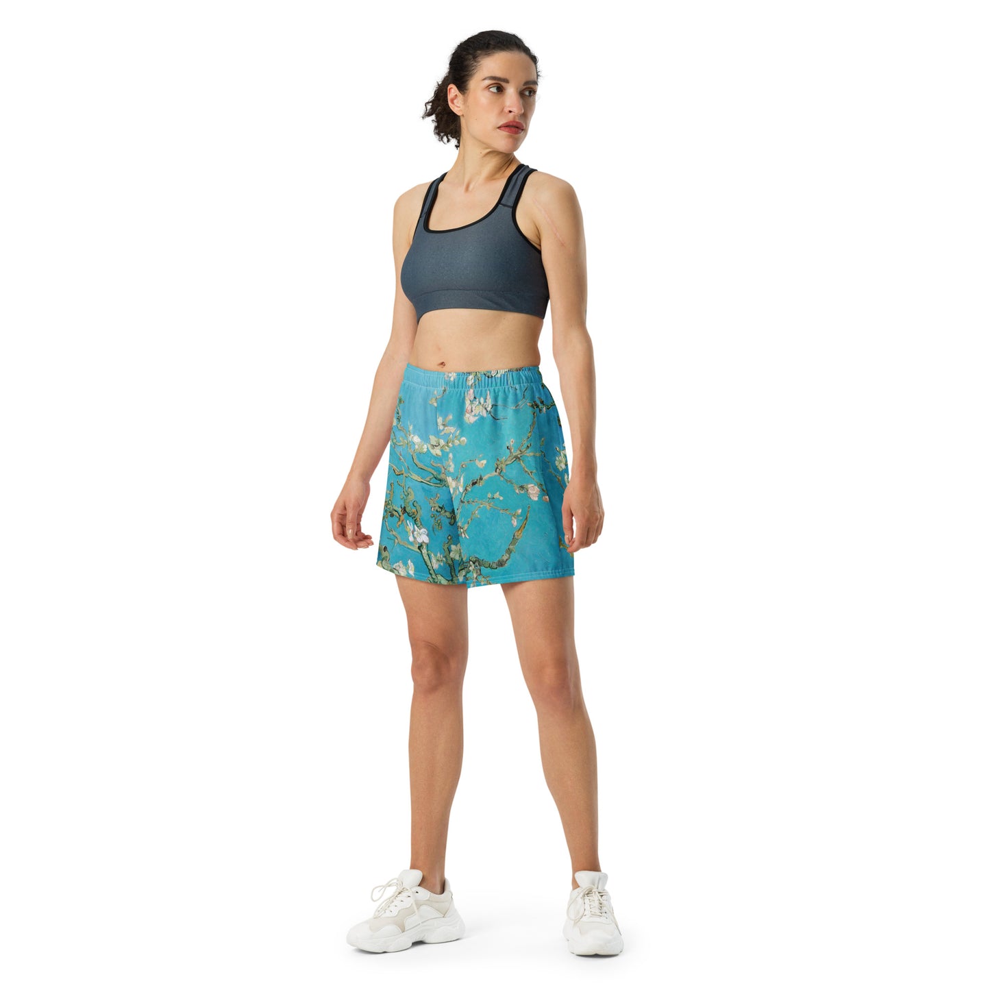 Model 1 - Van Gogh Almond Blossom Men's Shorts – Artistic Style in Motion