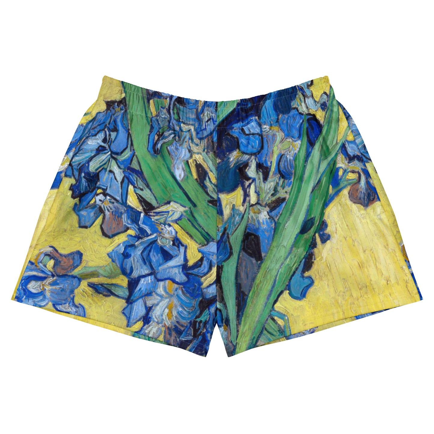 Vincent van Gogh Women’s Athletic Short Shorts – Irises in Motion