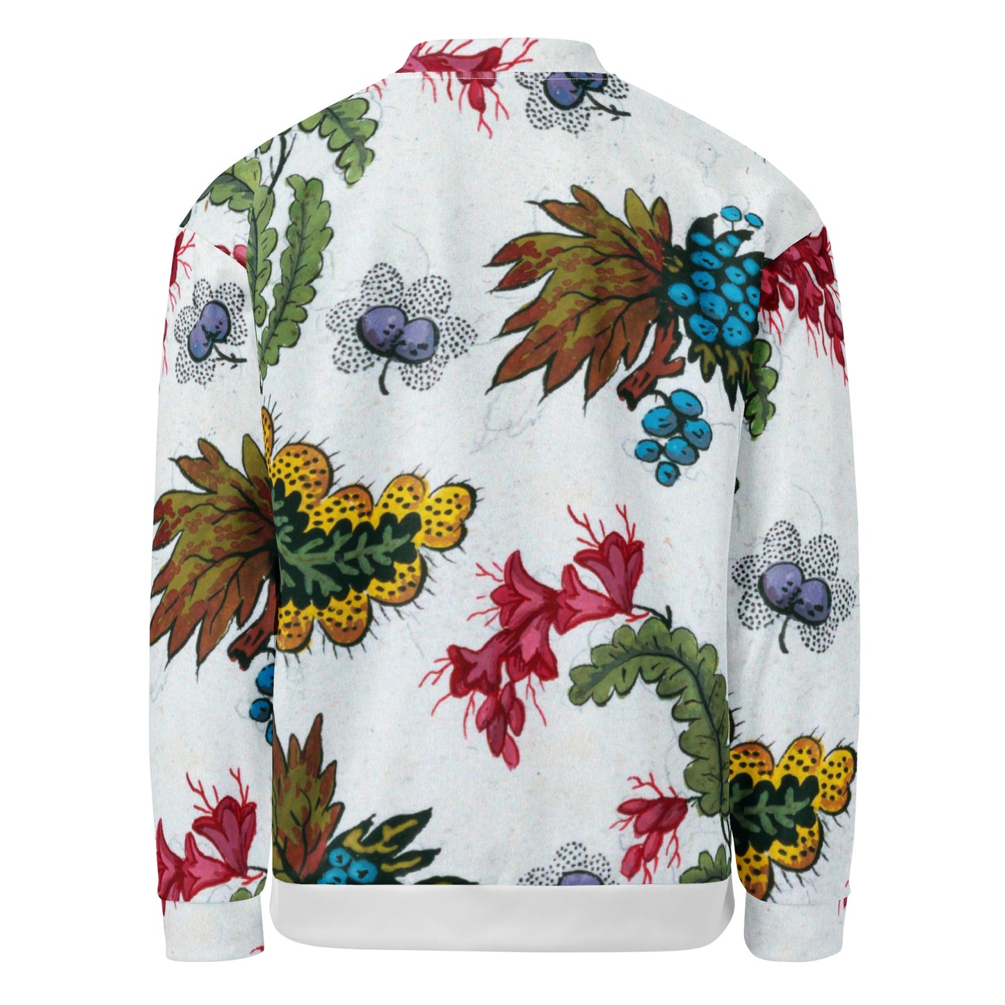 Back - Unisex Bomber Jacket – Floral Leaf and Berry Charm