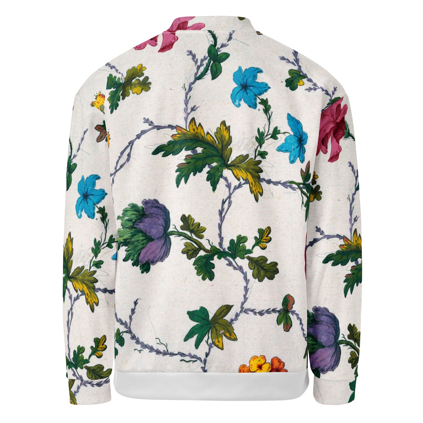 Back - Unisex Bomber Jacket – Multicolored Floral Pattern Flair