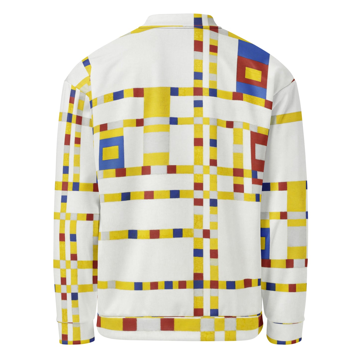 Back - Mondriaan Unisex Bomber Jacket – Broadway Boogie Woogie Rhythm