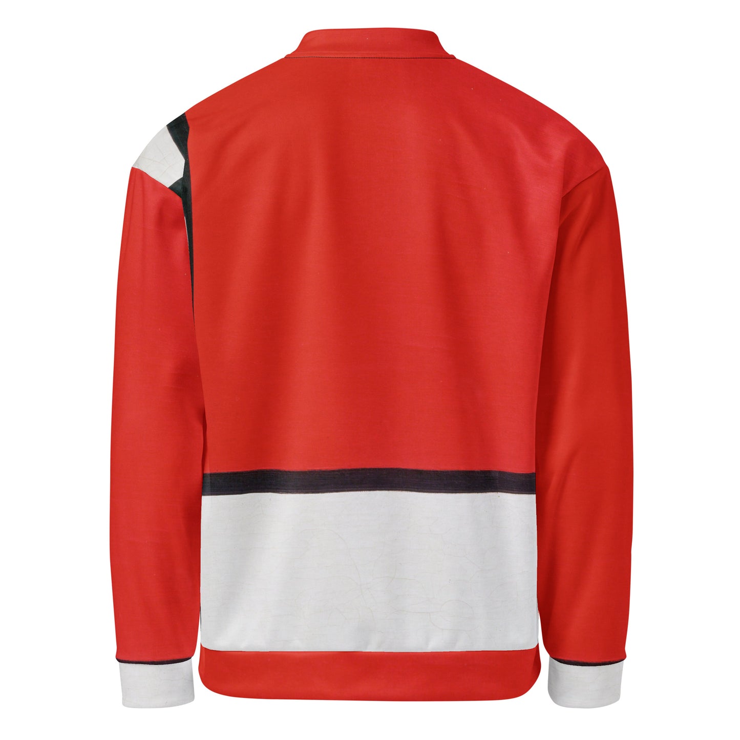 Back - Mondriaan Unisex Bomber Jacket – Red, Yellow & Blue Balance