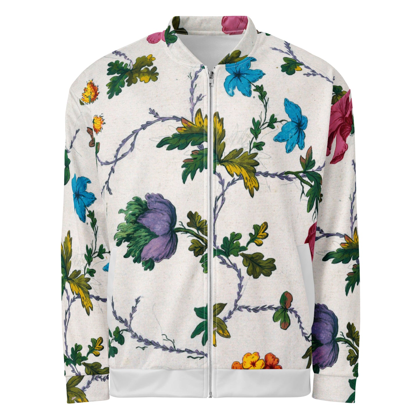 Unisex Bomber Jacket – Multicolored Floral Pattern Flair