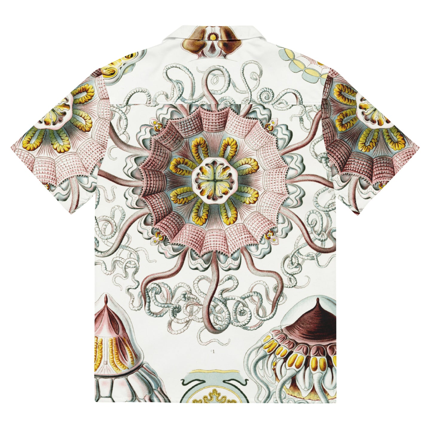 Back - Haeckel Sea Fish Unisex Button Shirt – Aquatic Art & Modern Vibe