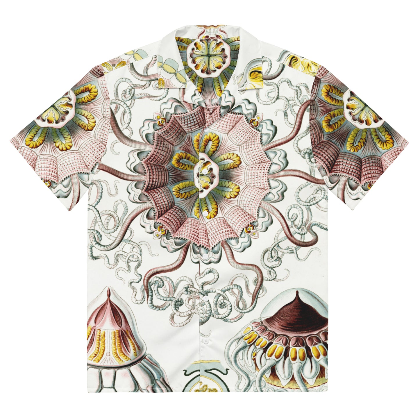 Haeckel Sea Fish Unisex Button Shirt – Aquatic Art & Modern Vibe