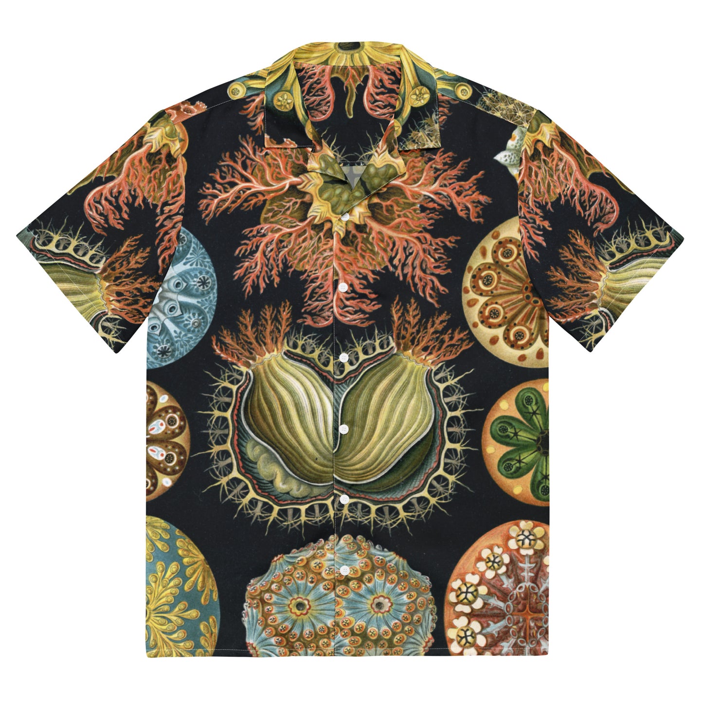 Haeckel Coral Unisex Button Shirt – Nature-Inspired Ocean Vibes