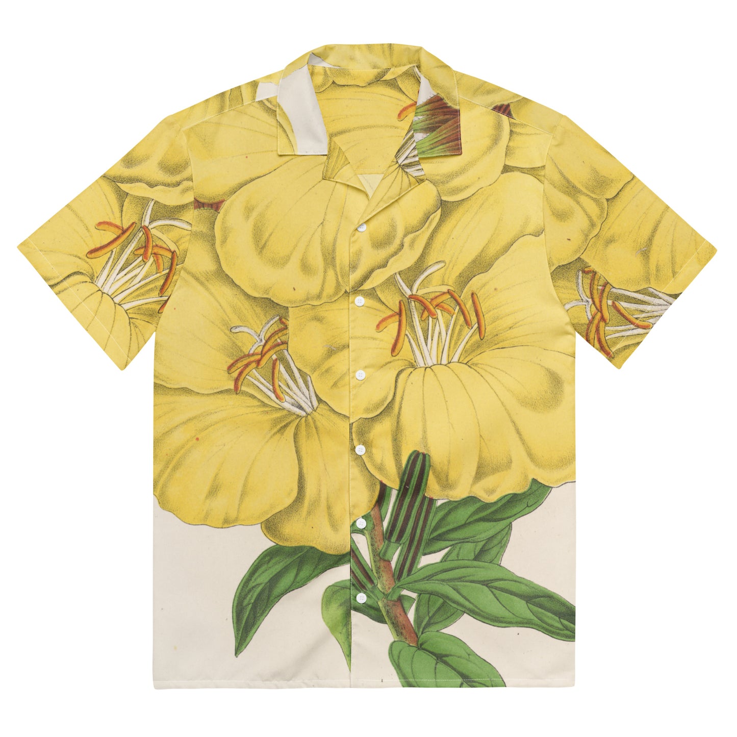 Floral Masterpiece Button Shirt – Unisex Wear for Art Enthusiasts