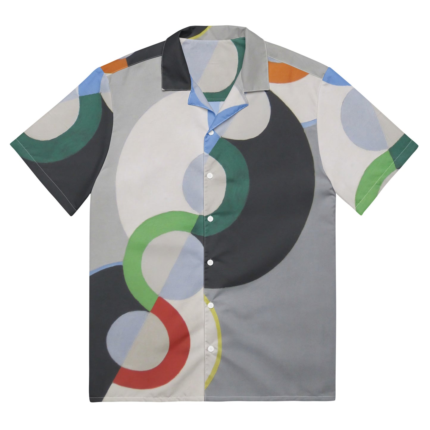 Delaunay Rhythm Unisex Button Shirt – Modern Art Meets Style