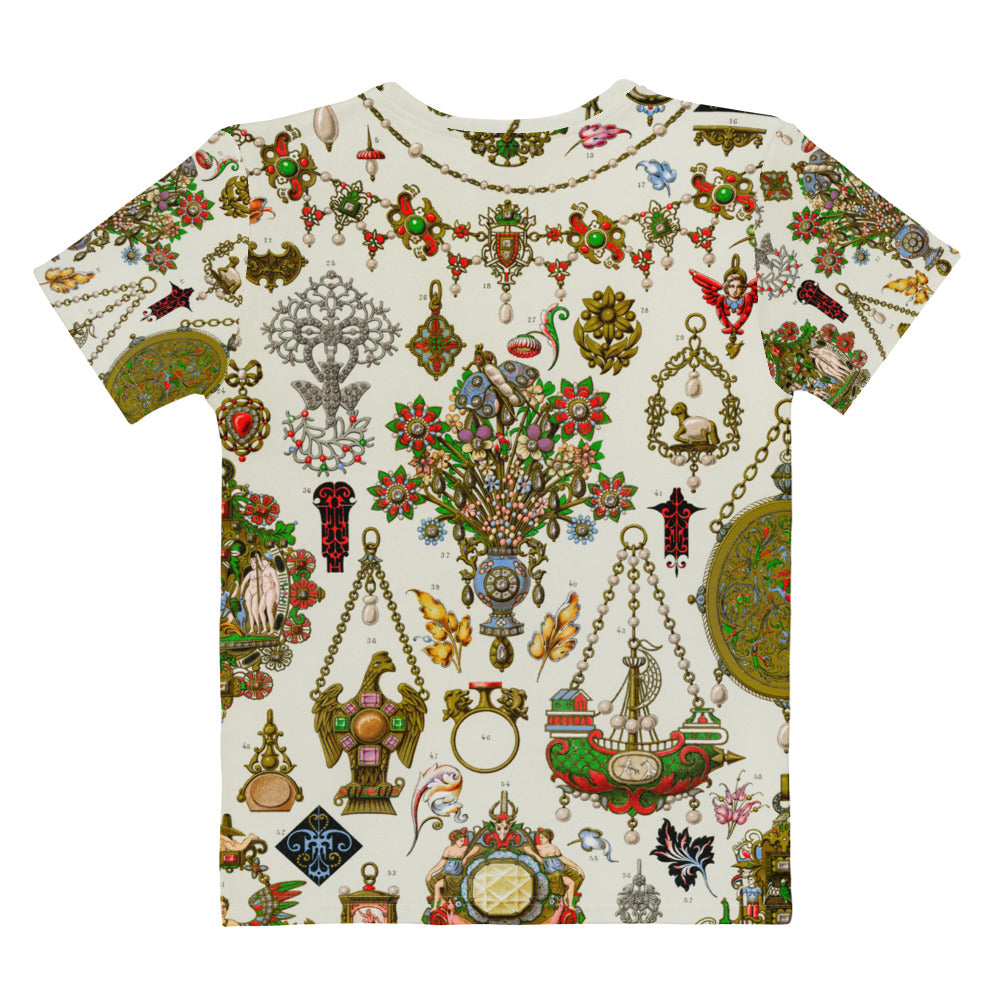 Back - Albert Racinet Women's T-Shirt – Baroque Flourish in Motion