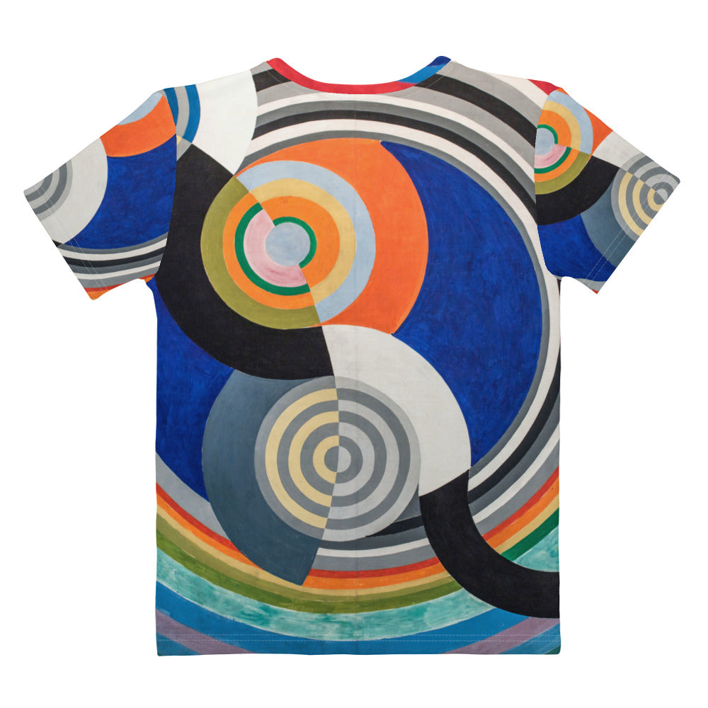 Back - Robert Delaunay Women's T-Shirt – Blue-Orange Harmony in Motion