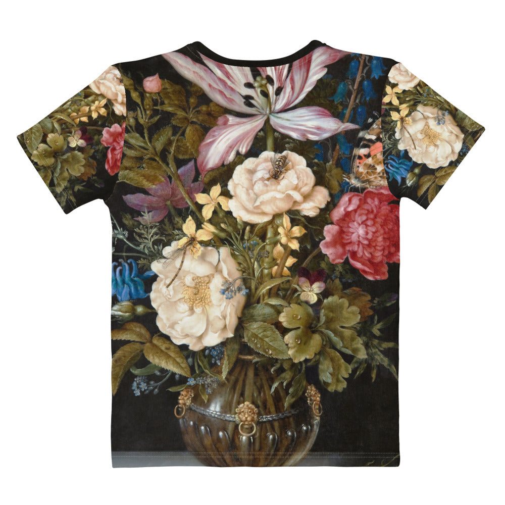 Back - Ambrosius Bosschaert Women's T-Shirt – Baroque Blooms in Full Detail