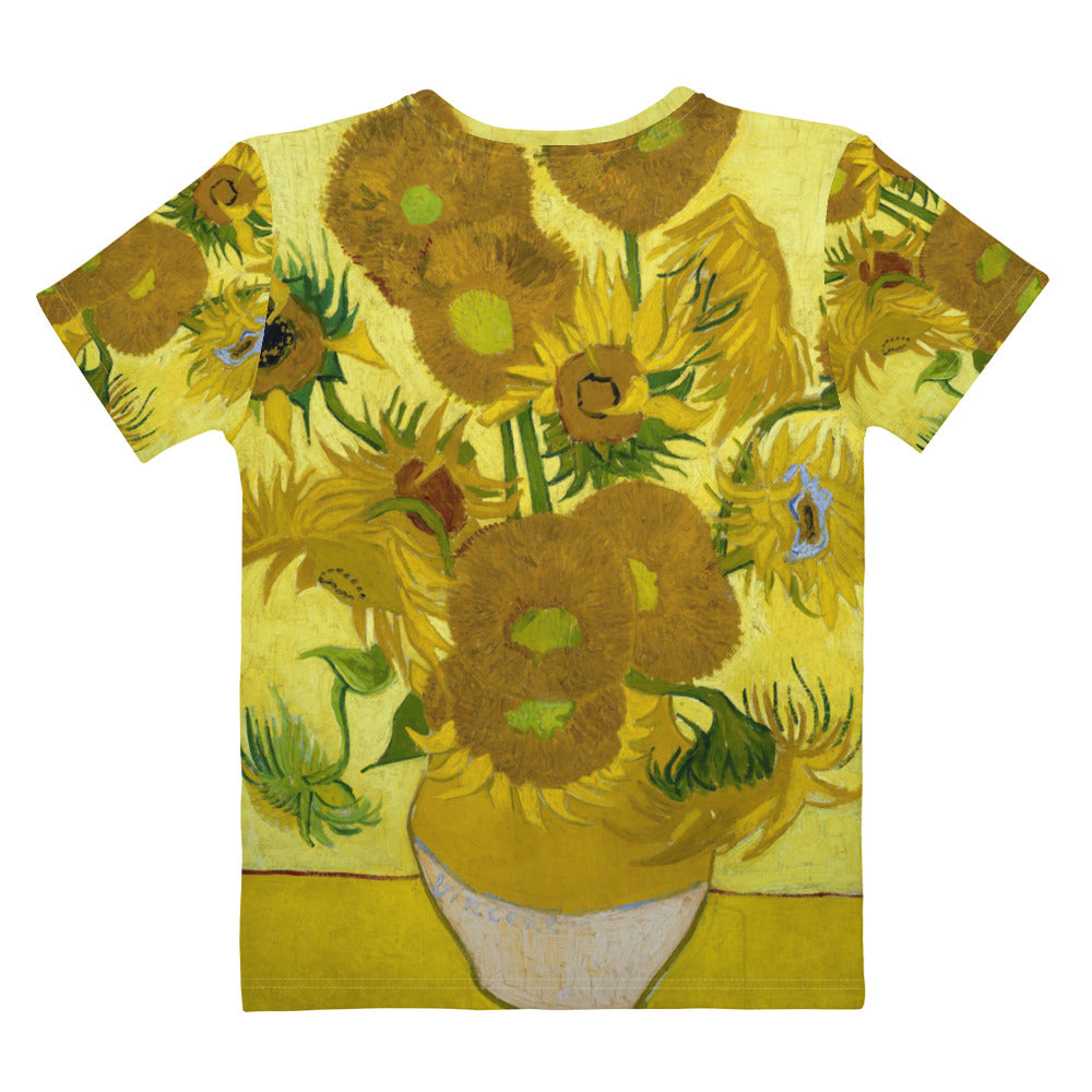 Back - Vincent van Gogh Women's T-Shirt – Golden Petals in Motion