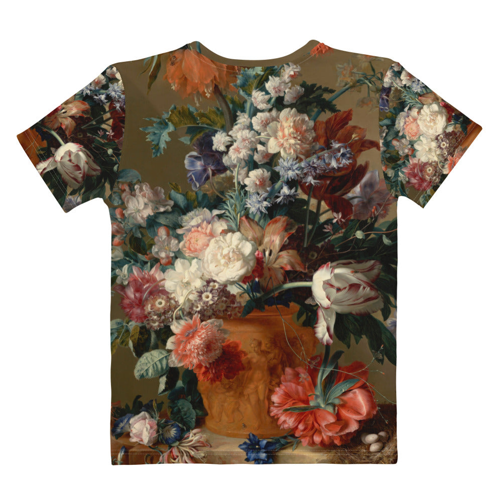 Back - Jan van Huysum Women's T-Shirt – Floral Opulence Reimagined