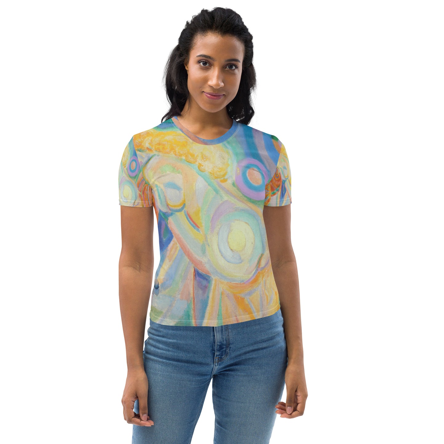 Model 1 - Robert Delaunay Women's T-Shirt – Radiant Color in Motion