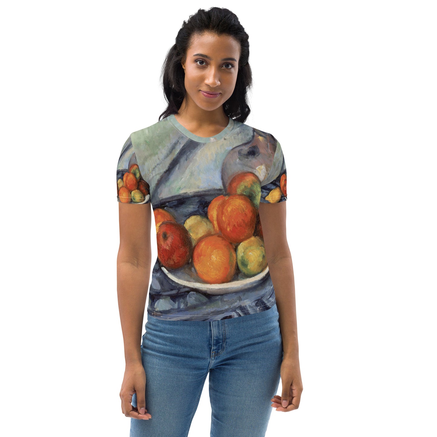 Model 1 - Paul Cézanne Women's T-Shirt – Painterly Stillness in Bloom