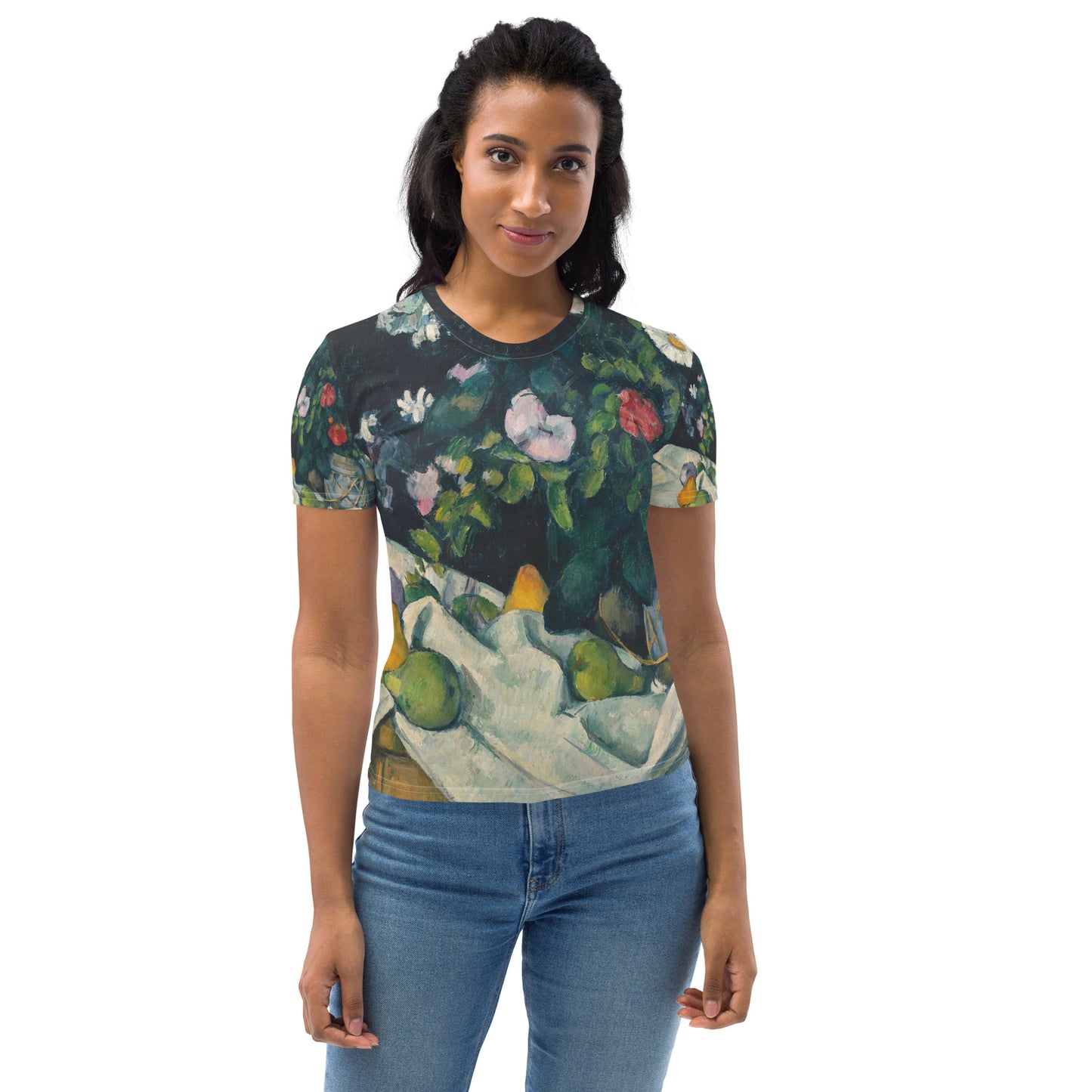 Model 1 - Paul Cézanne Women's T-Shirt – Fruitful Harmony Reimagined
