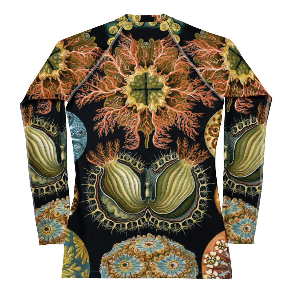 Back - Ernst Haeckel Women's Rash Guard – Nature’s Art in Motion