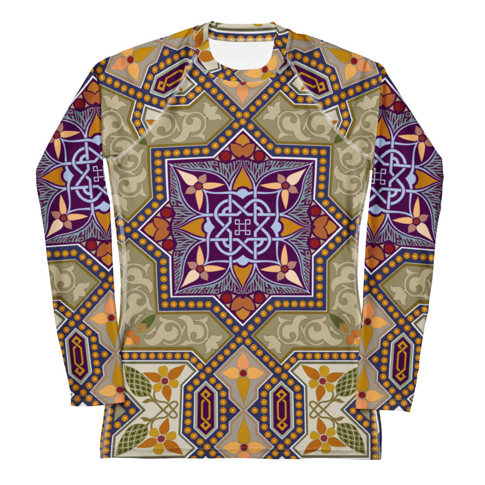Women's Rash Guard – Islamic Art, Arabesque Geometrical Pattern