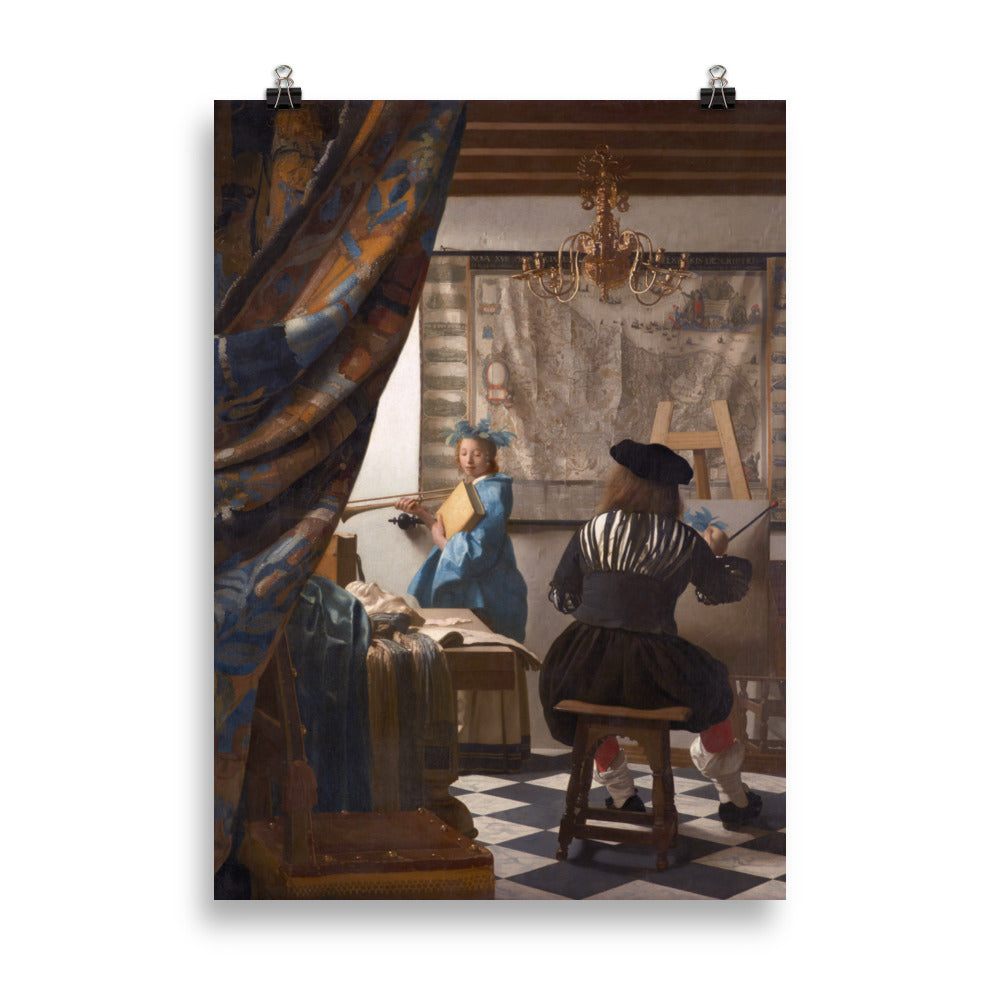Size 4 - Johannes Vermeer Poster – Allegory of Painting Classic Art Print