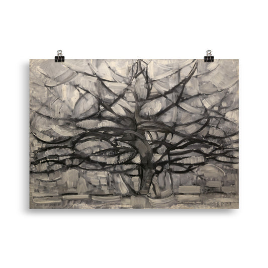 Size 1 - Mondrian Tree Poster – Abstract Evolution in Nature-Inspired Art