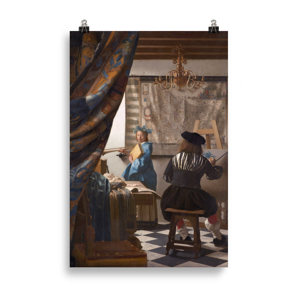 Size 1 - Johannes Vermeer Poster – Allegory of Painting Classic Art Print