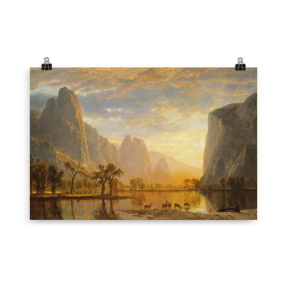 Size 5 - Albert Bierstadt Poster – Valley of the Yosemite Majestic Landscape Print