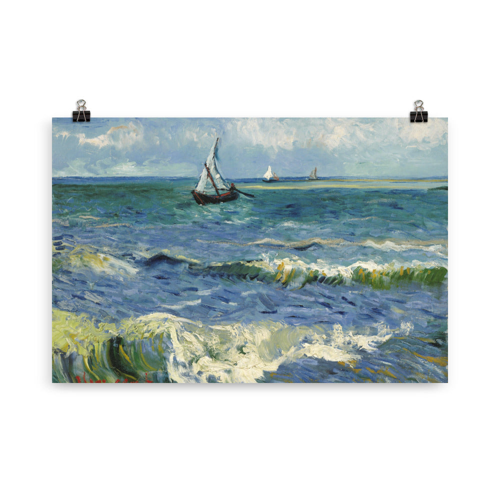 Size 5 - Van Gogh Seascape Poster – Les Saintes-Maries-de-la-Mer Coastal Art Print