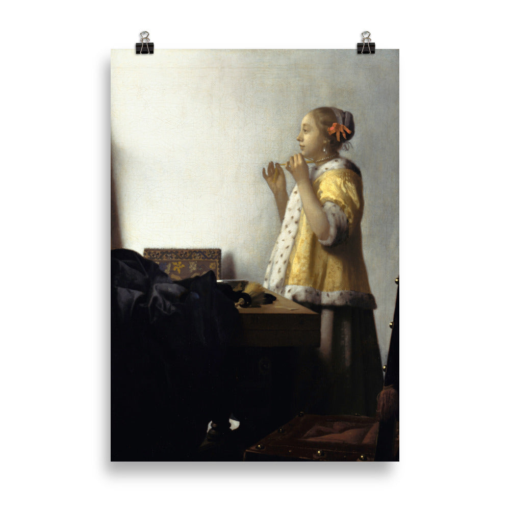 Size 1 - Johannes Vermeer Street in Delft Poster – Classic Dutch Cityscape Print
