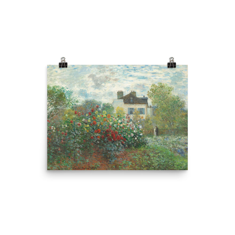 Size 2 - Monet Garden with Dahlias Poster – Blooming Color, Impressionist Peace