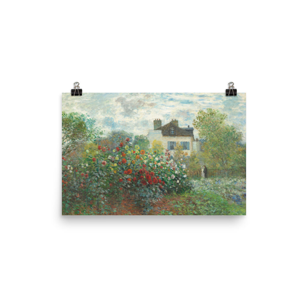 Size 3 - Monet Garden with Dahlias Poster – Blooming Color, Impressionist Peace