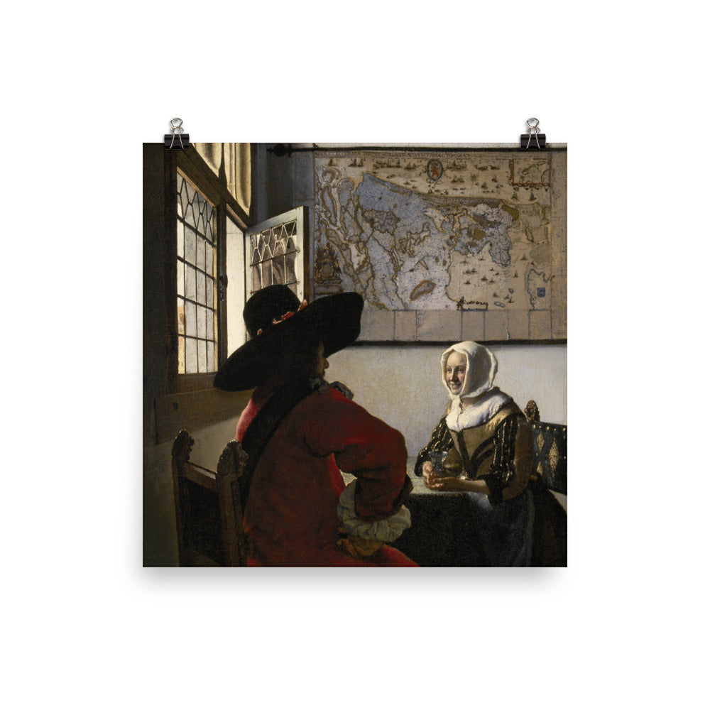 Size 4 - Vermeer The Soldier and the Laughing Girl Poster – Light, Laughter & Dutch Charm