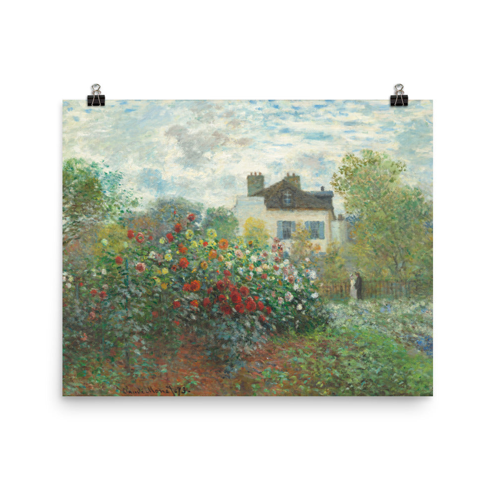 Size 4 - Monet Garden with Dahlias Poster – Blooming Color, Impressionist Peace