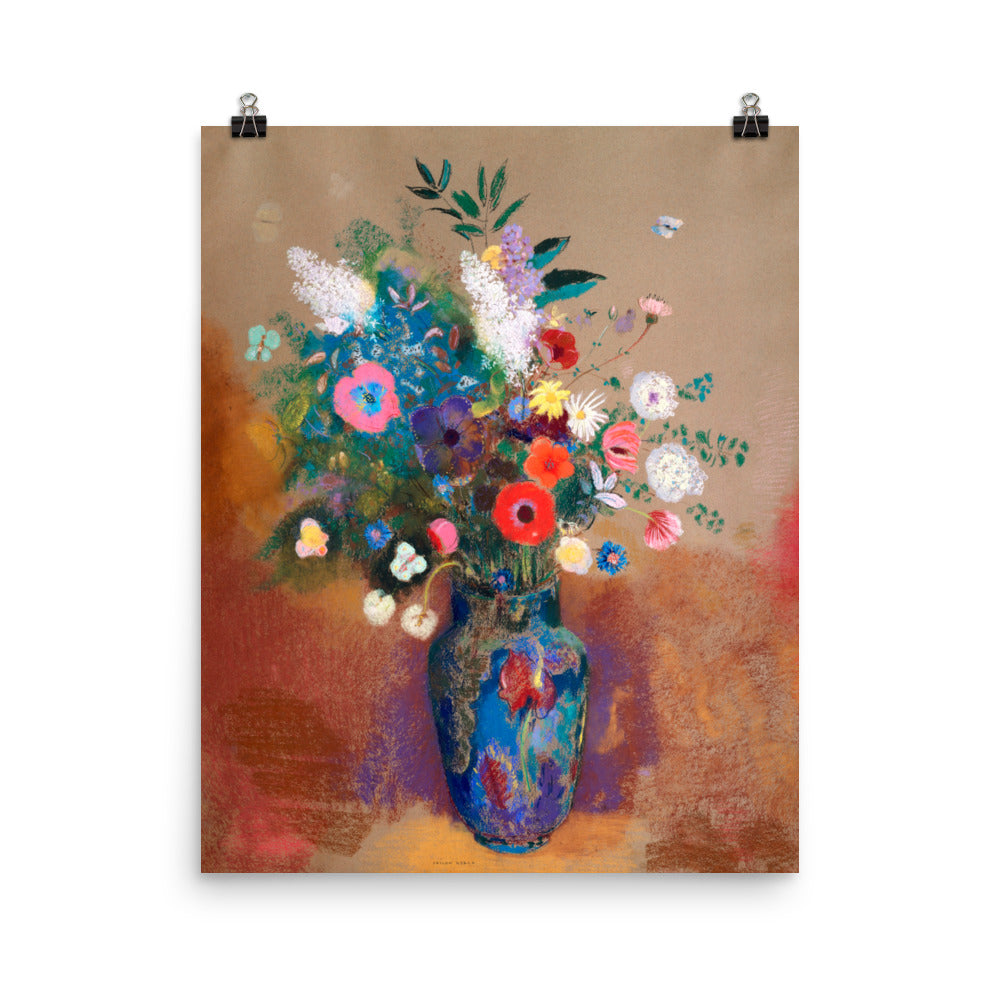 Size 4 - Redon Poster – Bouquet in Vase & the Essence of Symbolist Beauty