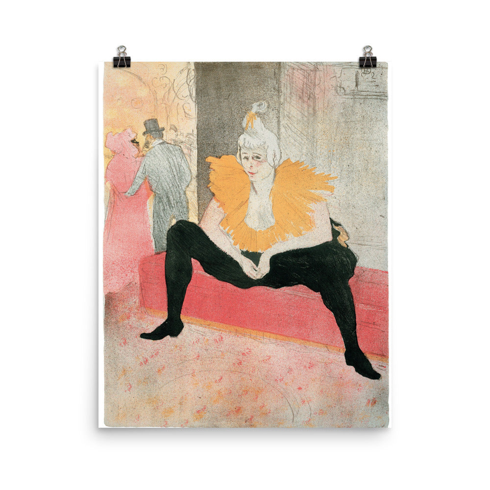 Size 4 - Toulouse-Lautrec Poster – La Clownesse & the Spirit of Belle Époque