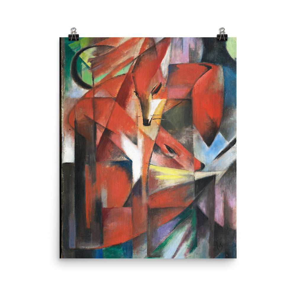 Size 4 - Marc Poster – The Foxes & the Vibrant Energy of Expressionist Nature