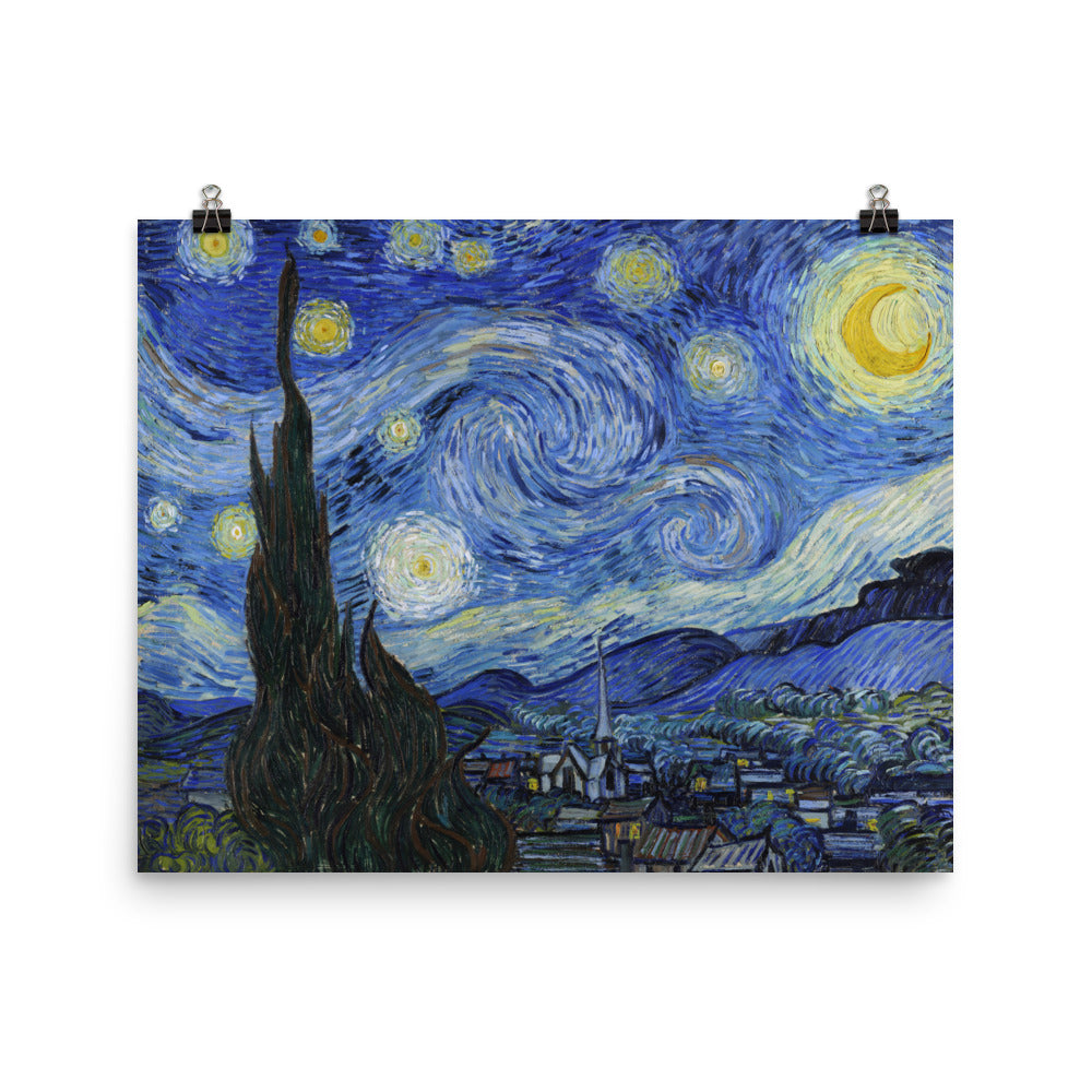 Size 5 - Van Gogh Starry Night Poster – Iconic Night Sky Wall Art Print