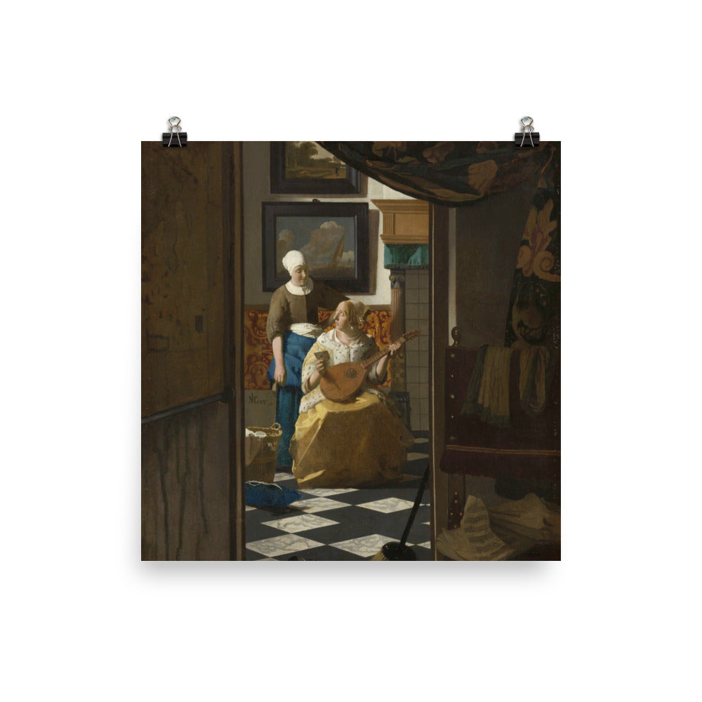 Size 1 - Vermeer The Love Letter Poster – Intimacy Captured in Golden Light