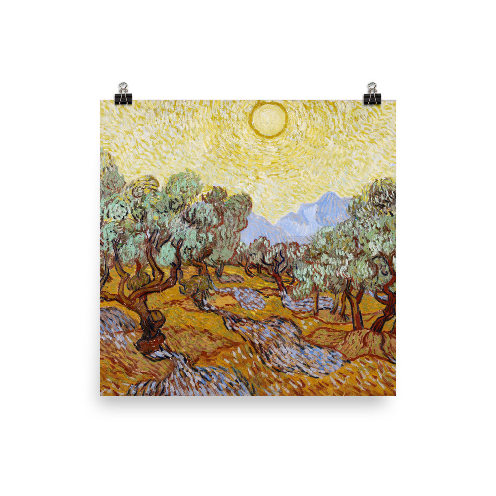 Size 1 - Van Gogh Olive Trees Poster – Expressive Landscape Art Print