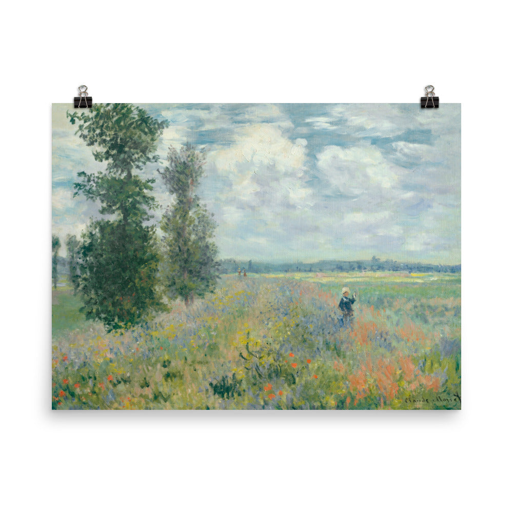 Size 5 - Monet Poppy Fields near Argenteuil Poster – Nature in Bloom, Brushstroke by Brushstroke