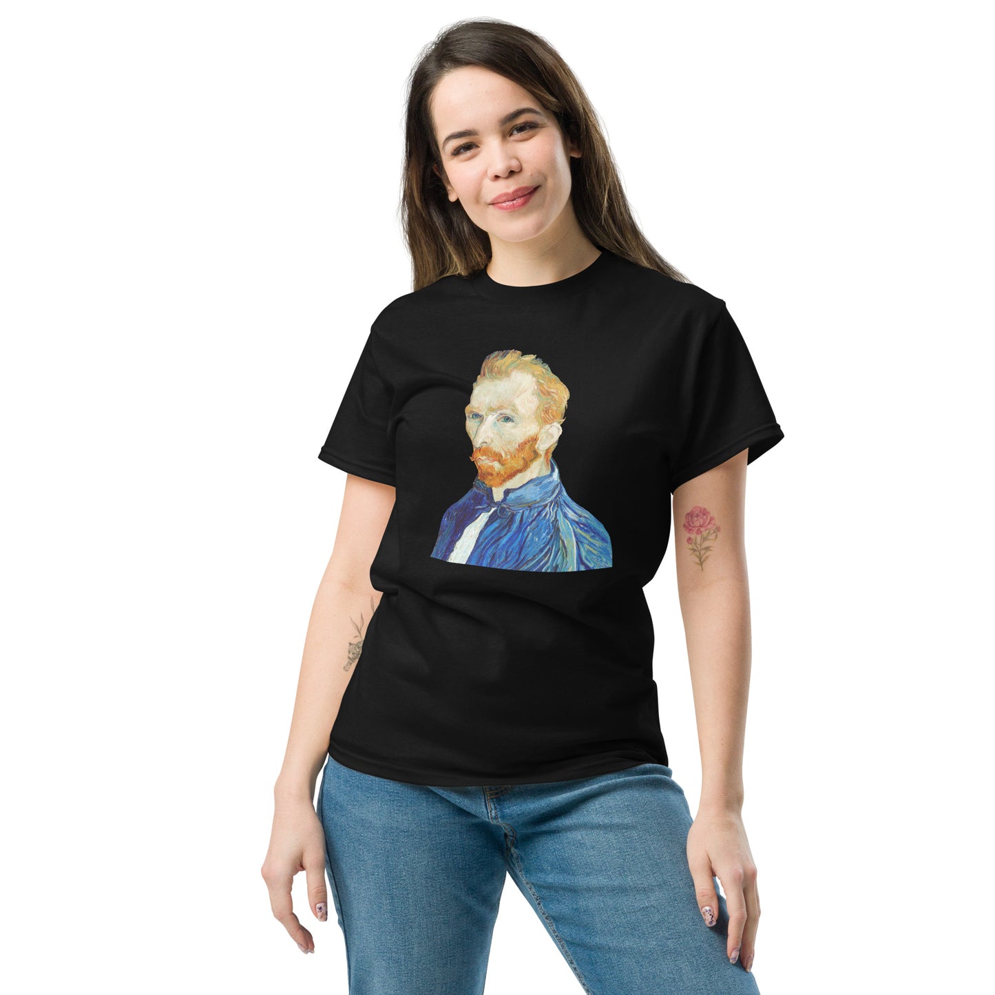 Model 1 - Van Gogh Portrait Men's Classic Tee – Iconic Vision, Everyday Expression