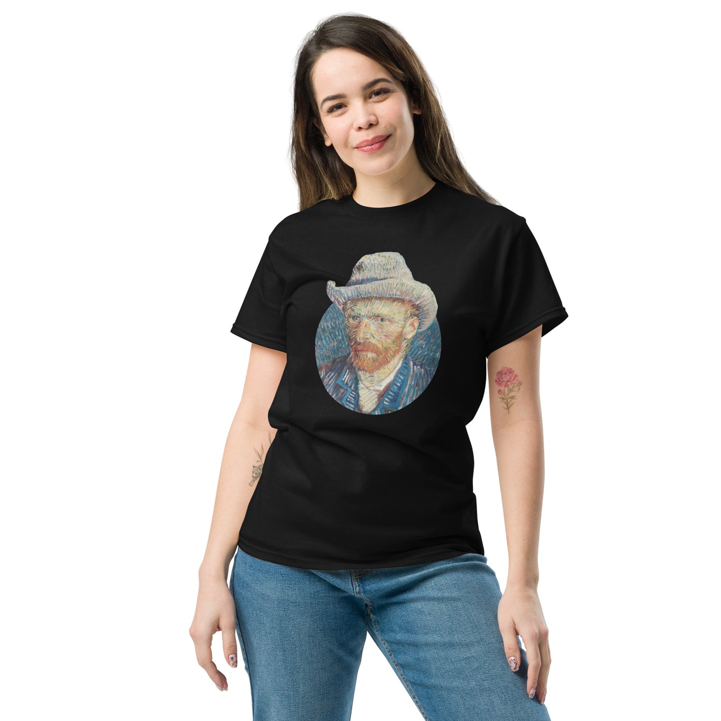 Model 1 - Van Gogh Portrait Men's Classic Tee – The Artist, Worn Boldly