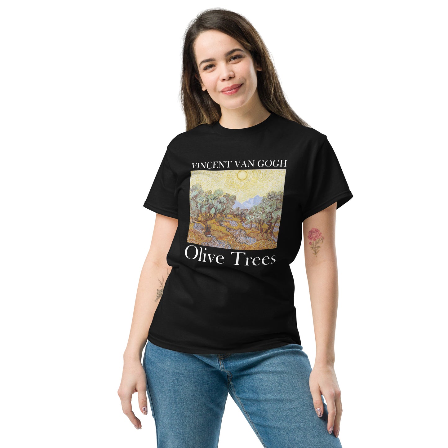 Model 1 - Van Gogh Olive Trees Men's Classic Tee – Expressive Landscapes, Timeless Style