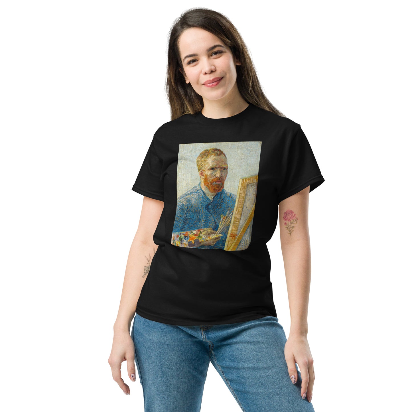 Model 1 - Van Gogh Portrait Men's Classic Tee – Intensity, Color, and Character