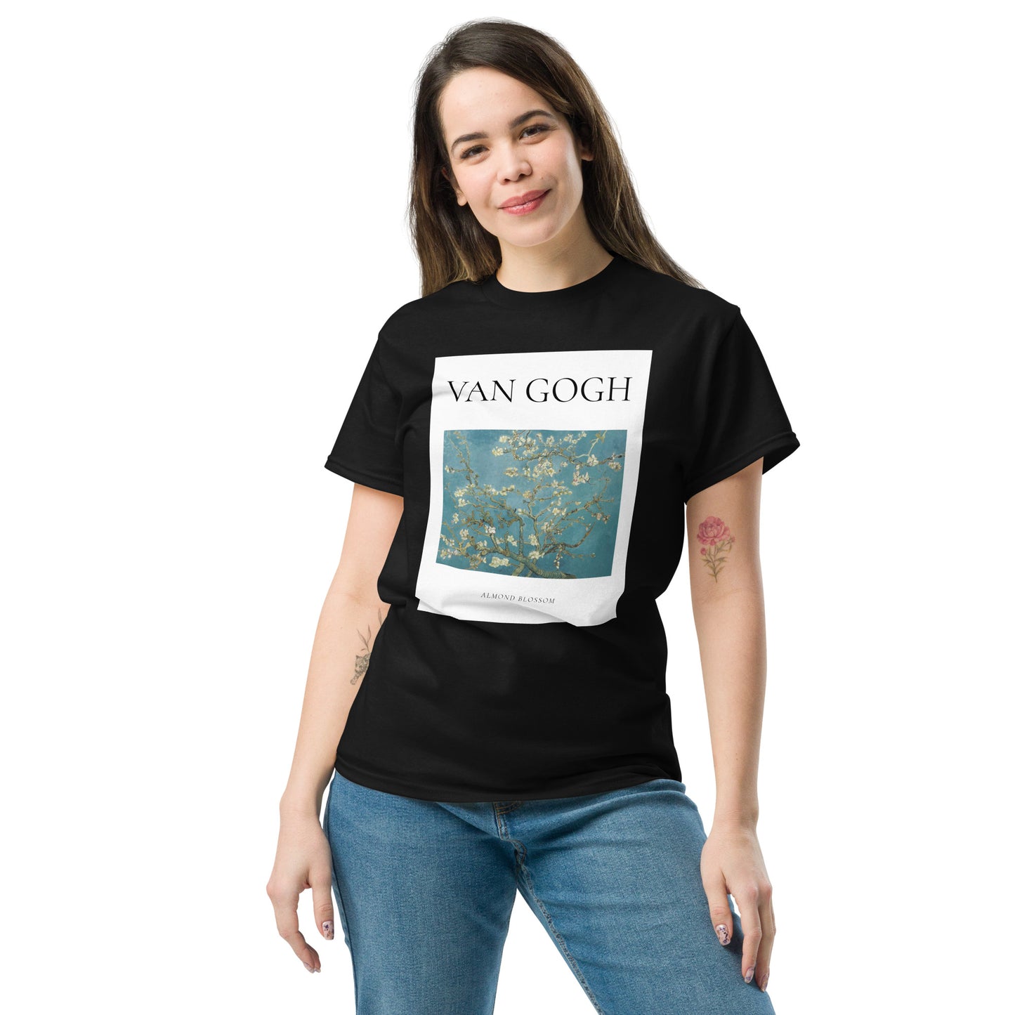 Model 1 - Van Gogh Blossom Men's Classic Tee – Fresh Energy, Timeless Art