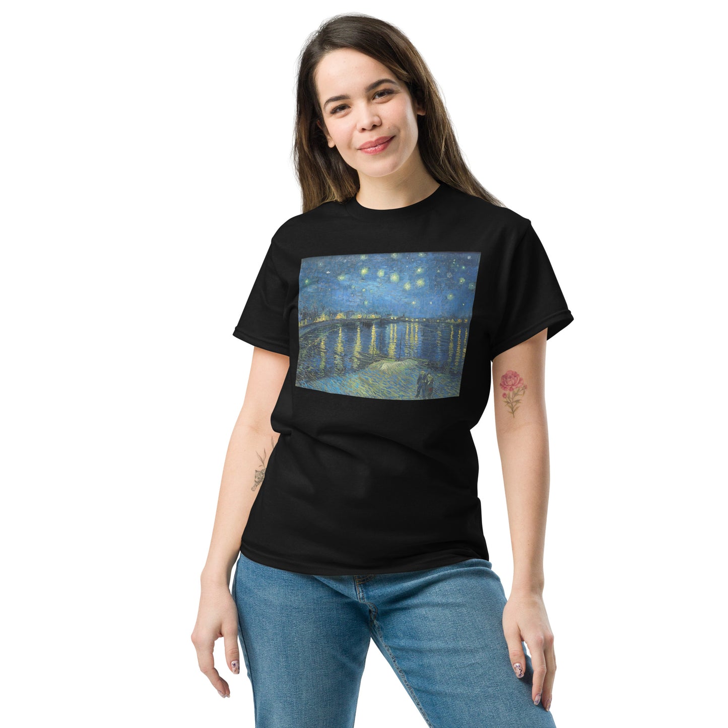 Model 1 - Van Gogh Night Men's Classic Tee – Dreamlike Views, Artistic Mood