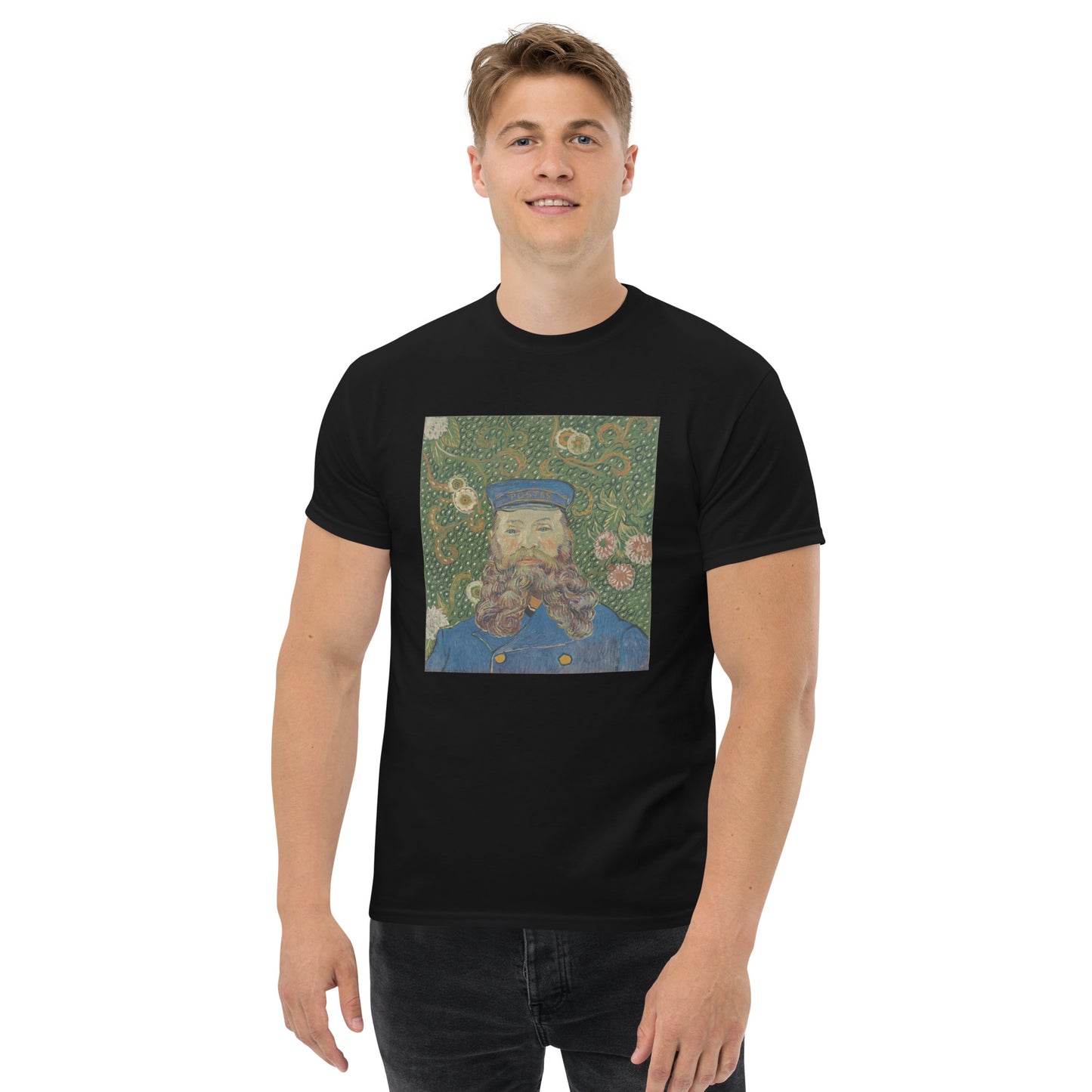Model 2 - Van Gogh Portrait Men's Classic Tee – Introspective Art, Iconic Style